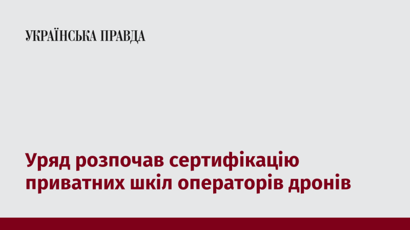 Уряд ініціював процес сертифікації приватних навчальних закладів для підготовки операторів безпілотників.